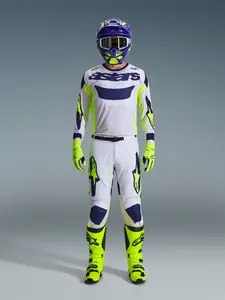 Imagem 5 de Calça Alpinestars Racer Air Riway 26 - Cinza/Amarelo Fluor/Azul