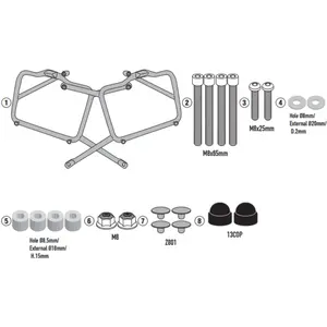 Imagem 3 de Suporte Lateral Givi Monokey Royal Enfield Super Meteor 650 (apartir de 2023) Preto - PL9058