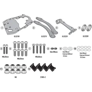 Imagem 2 de Rack Givi SR9055 Monokey/Monolock para Royal Enfield Scram 411 (apartir de 2022) - Preto