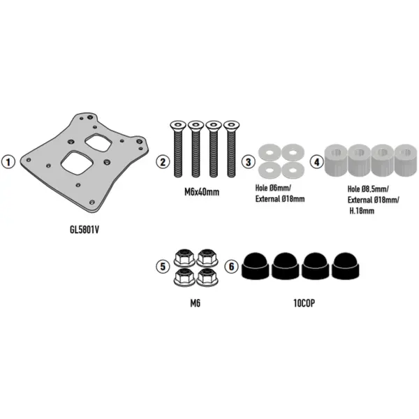 Rack Givi SR9059 Monokey/Monolock para Royal Enfield Himalayan 450