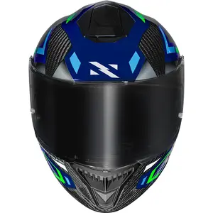 Imagem 3 de Capacete Norisk Carbon R Spot - Azul/Verde