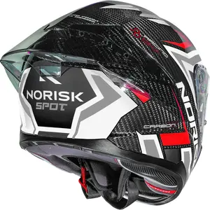 Imagem 6 de Capacete Norisk Carbon R Spot - Branco/Prata