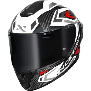 Imagem 3 de Capacete Norisk Carbon R Spot - Branco/Prata