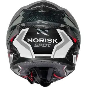 Imagem 9 de Capacete Norisk Carbon R Spot - Branco/Prata