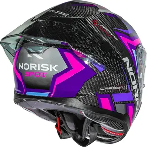 Imagem 6 de Capacete Norisk Carbon R Spot - Roxo/Rosa