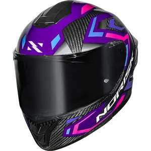 Imagem 3 de Capacete Norisk Carbon R Spot - Roxo/Rosa