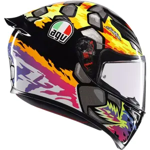 Imagem 2 de Capacete AGV K1S Bezzecchi - Preto/Amarelo/Roxo