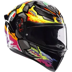 Imagem 3 de Capacete AGV K1S Bezzecchi - Preto/Amarelo/Roxo