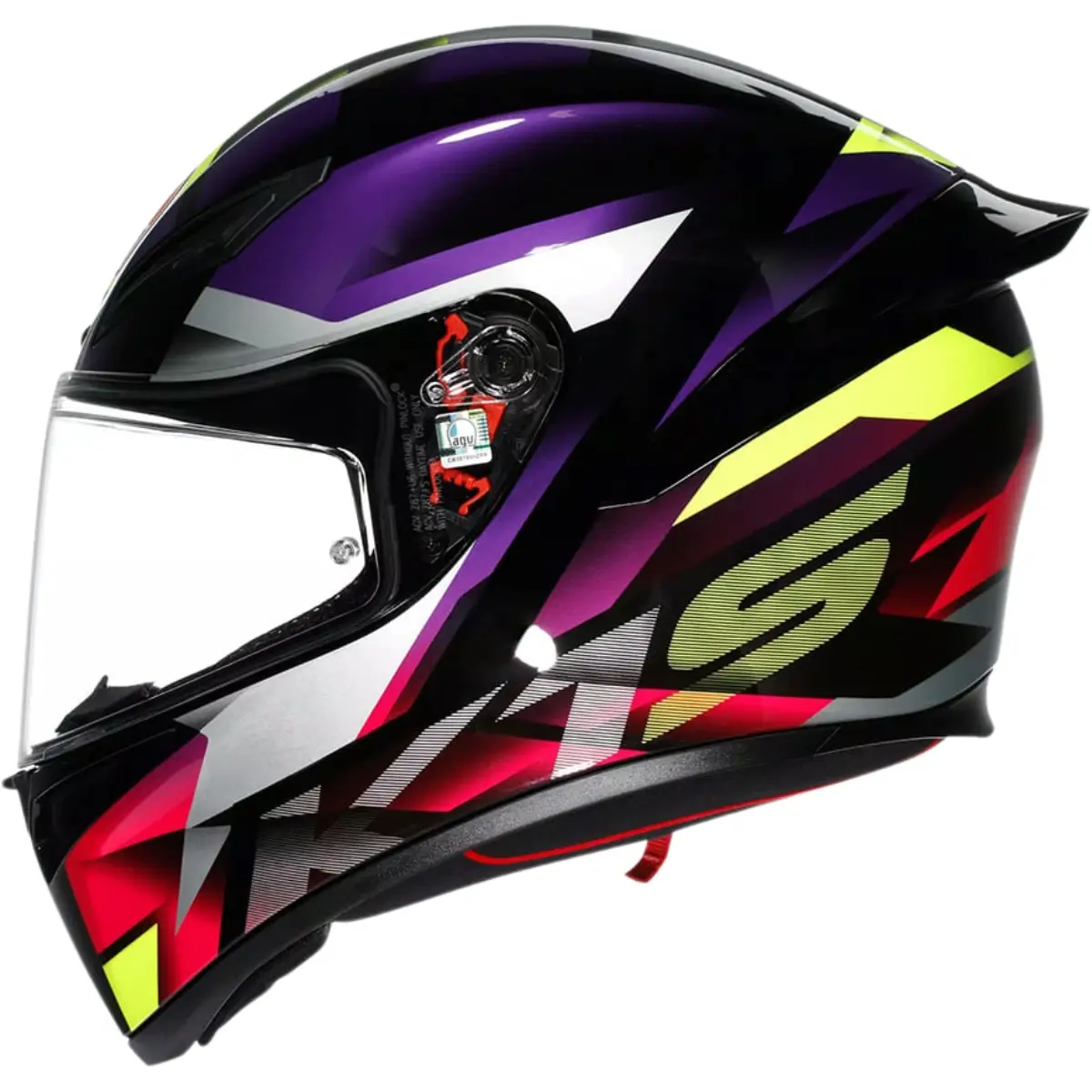 Capacete AGV K1S Fastlap - Preto/Roxo/Rosa - Grid Motors