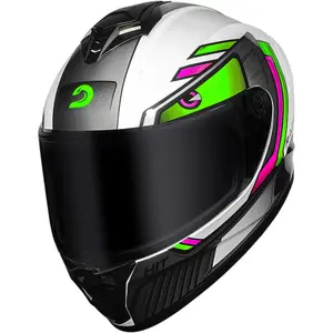 Imagem 3 de Capacete Race Tech Hit Android - Branco/Verde
