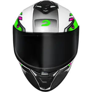 Imagem 5 de Capacete Race Tech Hit Android - Branco/Verde