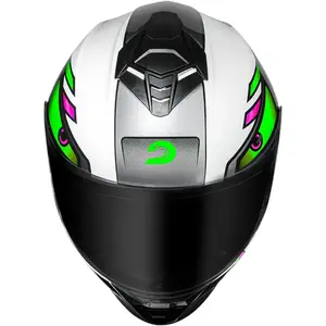 Imagem 6 de Capacete Race Tech Hit Android - Branco/Verde
