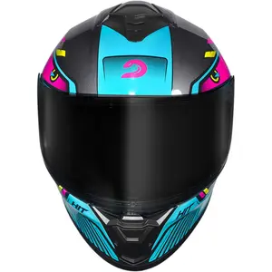 Imagem 3 de Capacete Race Tech Hit Android - Cinza/Rosa
