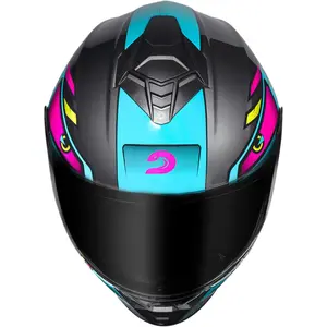 Imagem 6 de Capacete Race Tech Hit Android - Cinza/Rosa
