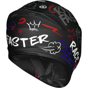 Imagem 9 de Capacete Race Tech Hit Faster - Preto/Vermelho Fosco