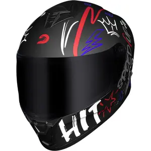 Imagem 4 de Capacete Race Tech Hit Faster - Preto/Vermelho Fosco