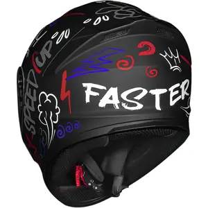 Imagem 8 de Capacete Race Tech Hit Faster - Preto/Vermelho Fosco