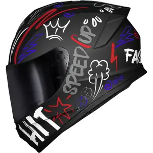 Imagem 2 de Capacete Race Tech Hit Faster - Preto/Vermelho Fosco