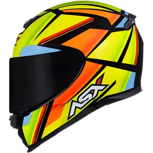 Capacete ASX Eagle Explorer - Amarelo/Azul/Preto