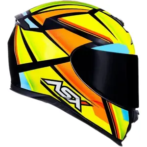 Imagem 2 de Capacete ASX Eagle Explorer - Amarelo/Azul/Preto