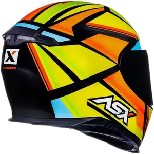 Imagem 3 de Capacete ASX Eagle Explorer - Amarelo/Azul/Preto
