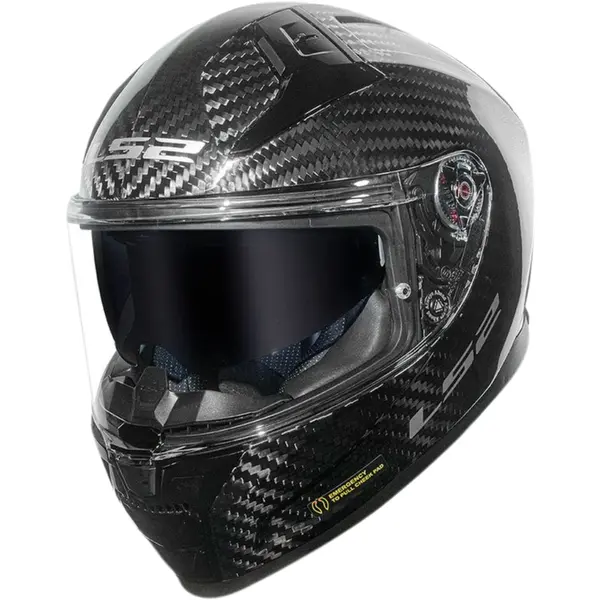 Capacete LS2 Vector 2 FF811 Carbon Solid - Preto - Grid Motors