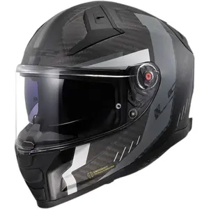 Imagem 2 de Capacete LS2 Vector 2 FF811 Carbon Grid - Preto/Cinza Fosco