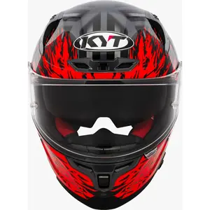 Imagem 5 de Capacete KYT Striker 2V Flaming - Cinza/Vermelho