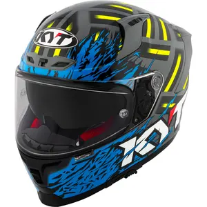 Imagem 2 de Capacete KYT Striker 2V Flaming - Cinza Nardo/Azul