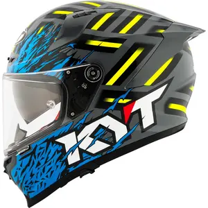 Imagem 1 de Capacete KYT Striker 2V Flaming - Cinza Nardo/Azul