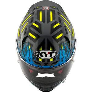 Imagem 5 de Capacete KYT Striker 2V Flaming - Cinza Nardo/Azul