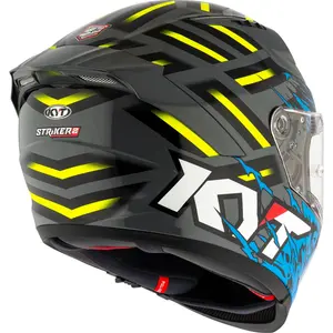 Imagem 7 de Capacete KYT Striker 2V Flaming - Cinza Nardo/Azul