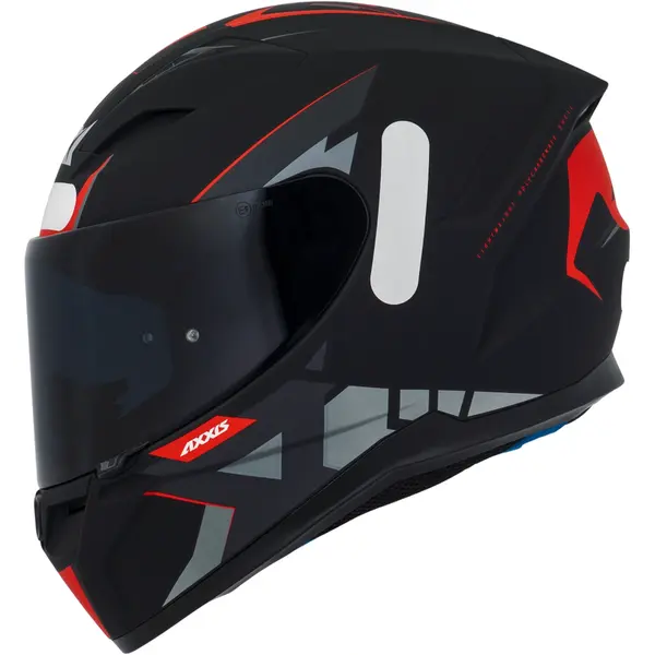 Capacete Axxis Segment Frantic B5 - Preto/Vermelho Fosco - Grid Motors