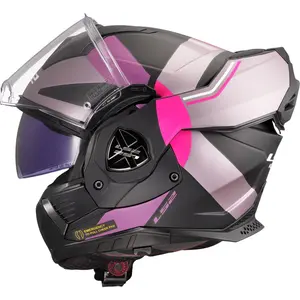 Imagem 5 de Capacete LS2 Advant X FF901 Ultra - Cinza/Roxo Fosco (Articulado)