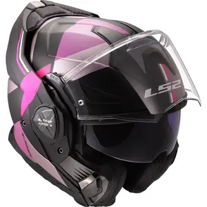Imagem 7 de Capacete LS2 Advant X FF901 Ultra - Cinza/Roxo Fosco (Articulado)