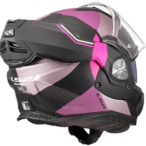Imagem 10 de Capacete LS2 Advant X FF901 Ultra - Cinza/Roxo Fosco (Articulado)