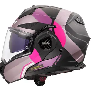 Imagem 1 de Capacete LS2 Advant X FF901 Ultra - Cinza/Roxo Fosco (Articulado)