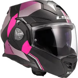 Imagem 4 de Capacete LS2 Advant X FF901 Ultra - Cinza/Roxo Fosco (Articulado)