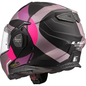 Imagem 8 de Capacete LS2 Advant X FF901 Ultra - Cinza/Roxo Fosco (Articulado)