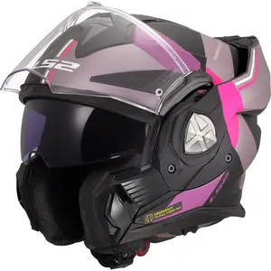 Imagem 6 de Capacete LS2 Advant X FF901 Ultra - Cinza/Roxo Fosco (Articulado)