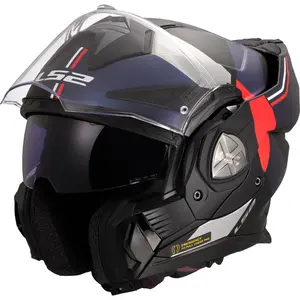 Imagem 7 de Capacete LS2 Advant X FF901 Ultra - Azul/Vermelho Fosco (Articulado)