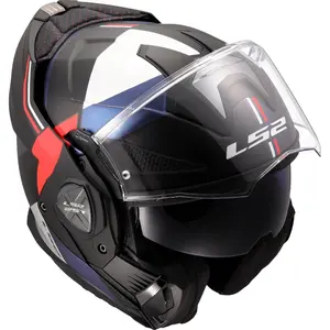 Imagem 8 de Capacete LS2 Advant X FF901 Ultra - Azul/Vermelho Fosco (Articulado)