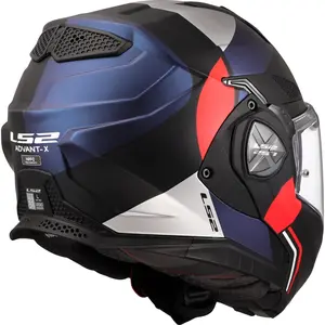Imagem 11 de Capacete LS2 Advant X FF901 Ultra - Azul/Vermelho Fosco (Articulado)