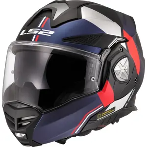 Imagem 3 de Capacete LS2 Advant X FF901 Ultra - Azul/Vermelho Fosco (Articulado)
