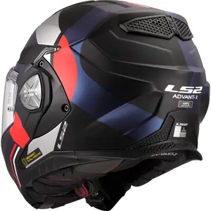 Imagem 10 de Capacete LS2 Advant X FF901 Ultra - Azul/Vermelho Fosco (Articulado)