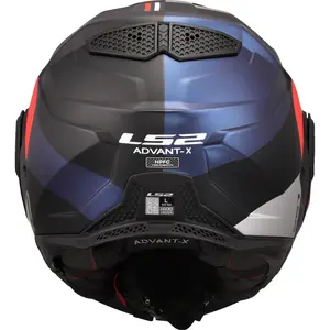 Imagem 12 de Capacete LS2 Advant X FF901 Ultra - Azul/Vermelho Fosco (Articulado)