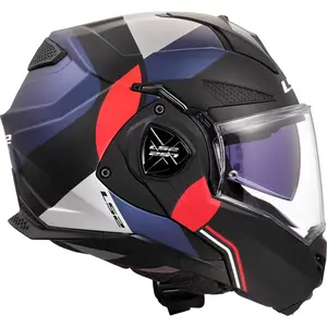 Imagem 2 de Capacete LS2 Advant X FF901 Ultra - Azul/Vermelho Fosco (Articulado)