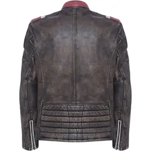 Imagem 2 de Jaqueta Tutto Moto Motor Oil - Marrom (Couro)