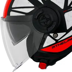 Imagem 4 de Capacete MT Viale SV Daven A5 - Preto/Vermelho (Aberto)