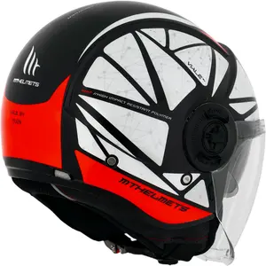 Imagem 2 de Capacete MT Viale SV Daven A5 - Preto/Vermelho (Aberto)